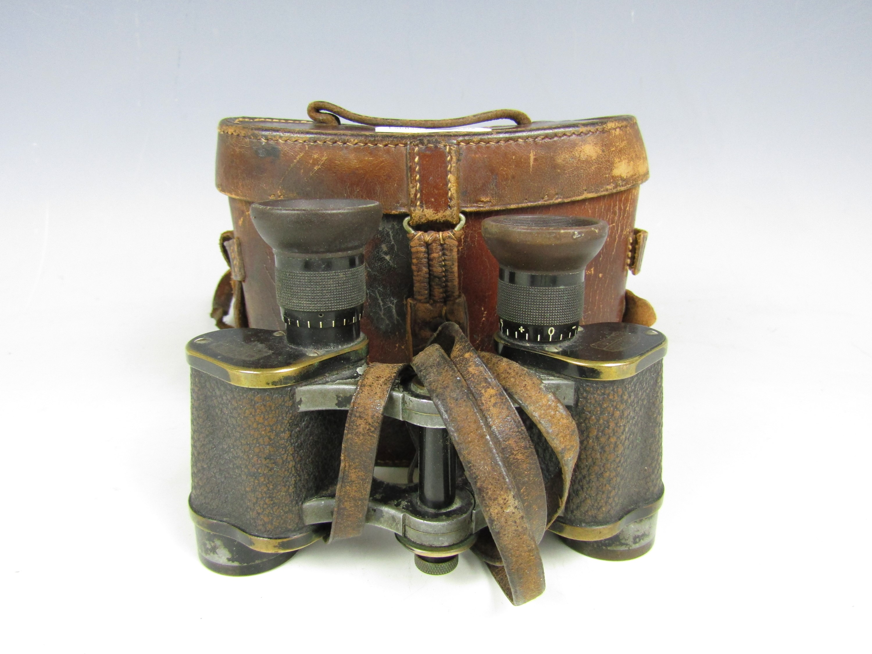 A cased pair of vintage Zeiss Telex binoculars