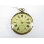 A Victorian silver cased lever pocket watch by Lewis Levy of Middlesbrough on Tees