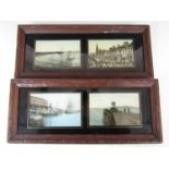 Four framed Silloth photos including Criffel Street, the docks, the pier and Silloth lighthouse