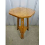 An oak Arts and Crafts style octagonal occasional table