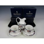 Boxed Royal Doulton Autumn Glory pattern tea wares, comprising six cups and saucers, sugar and