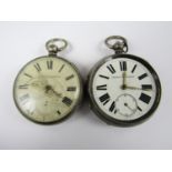 Two silver pocket watches (a/f)