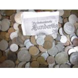 A large quantity of British coins including seven crowns etc.