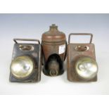 Three vintage lamps