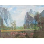Dennis Oakes (20th Century) Large scale panoramic landscape view of the American Great West with