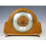 A 1950's - 1960's Smiths walnut veneered mantel clock