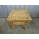A contemporary pine coffee table, 58 x 54 x 58 cm