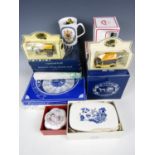 Sundry china including Ringtons collectors' plates and a tea caddy etc.