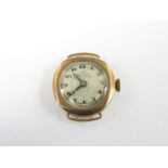 An inter-War lady's 9ct gold wristlet watch