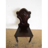 A Victorian mahogany hall chair