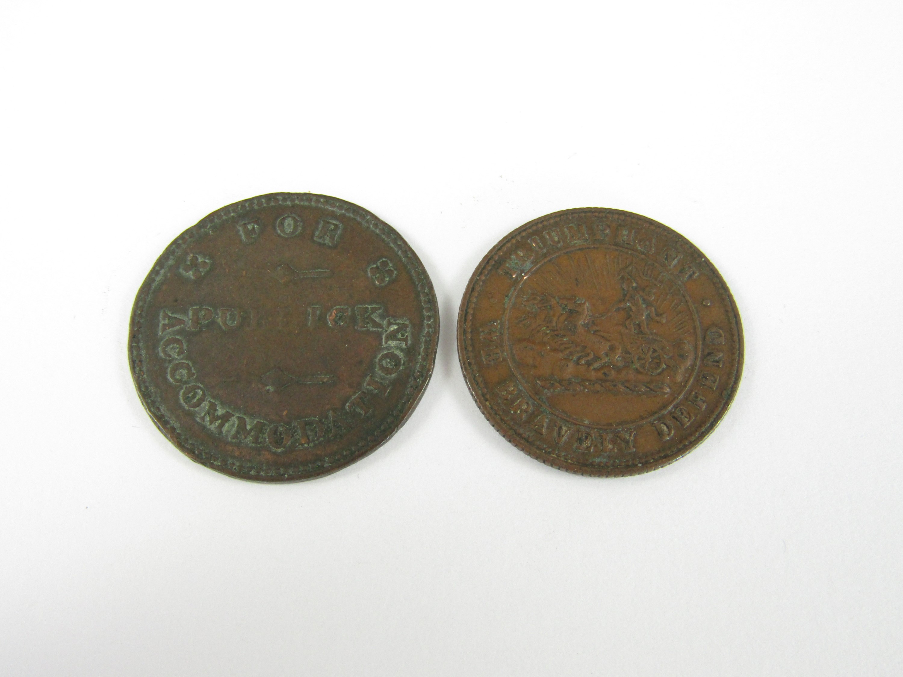 Two early 19th Century copper tokens - Image 2 of 2