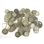 A quantity of pre-1920 GB silver coins, 150 g total