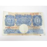 A Peppiatt Bank of England one pound note