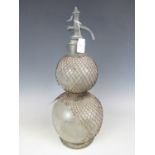 An early 20th Century French double-gourd soda syphon by D. Fevre of Paris