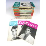A quantity of Elvis Monthly magazines