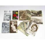 A quantity of vintage postcards including an autographed portrait card of Tommy Jacobson at the BBC