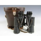 A cased pair of Monarch 12 x 40 binoculars