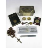 Sundry collectors' items including a Parker pen set, a Carlisle and North Western counties savings