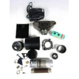 A quantity of vintage camera lenses including a Dallmeyer Telle, an Anastaigmate No 116285 F 9 inch,