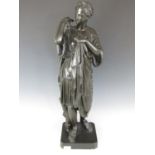 A bronze effect plaster of Paris Neoclassical statuette