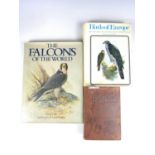Three bird books including Coursing and Falconry, Birds of Europe and Falcons of the World