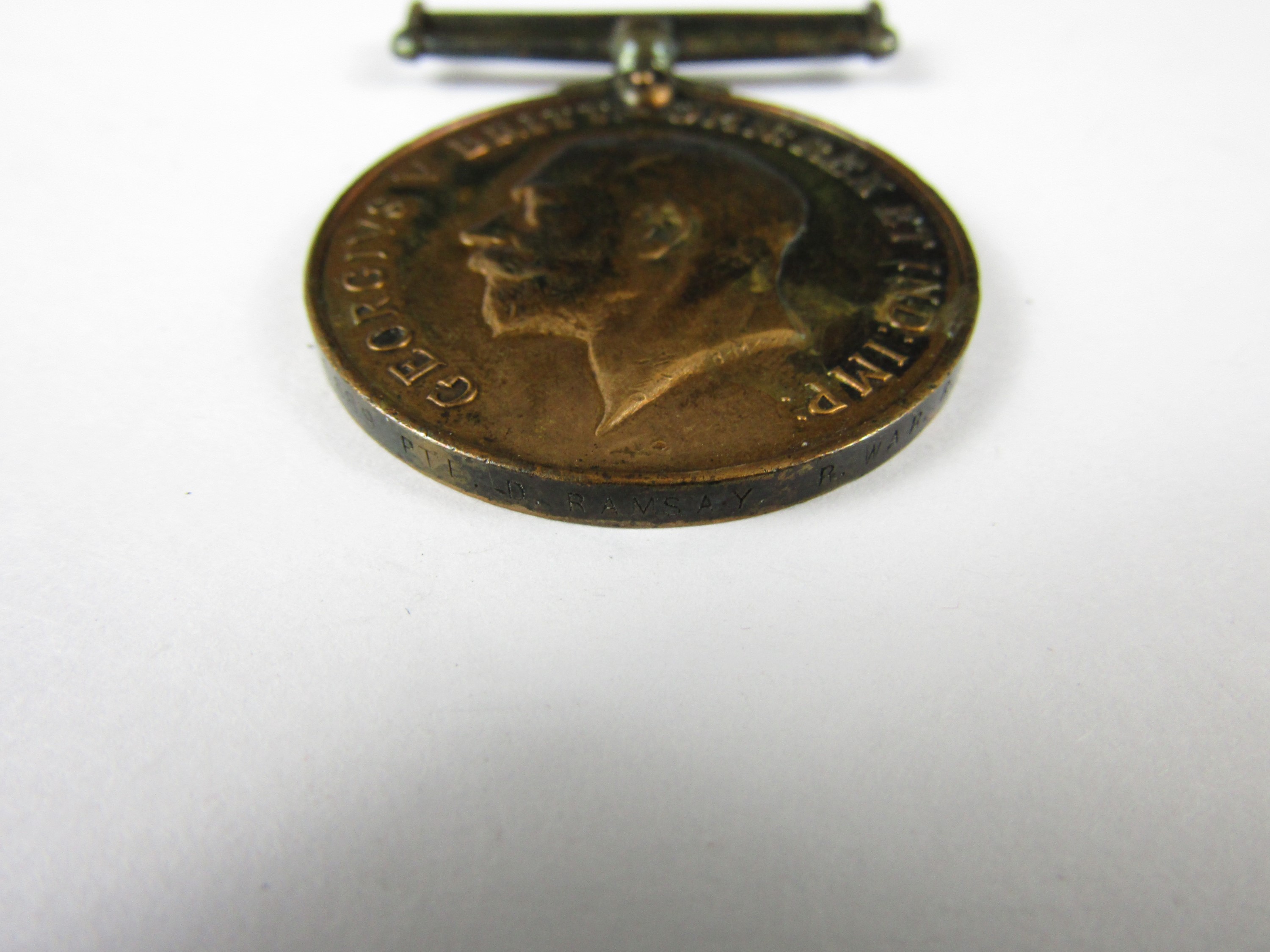 A 1914-1919 Territorial Force War Medal to 5689 Pte D Ramsay, R Warwickshire Regiment - Image 2 of 2