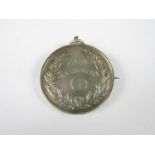 A 1919 Highland Division silver prize medallion awarded to the Drummer A Galloway, 7th Argyll and