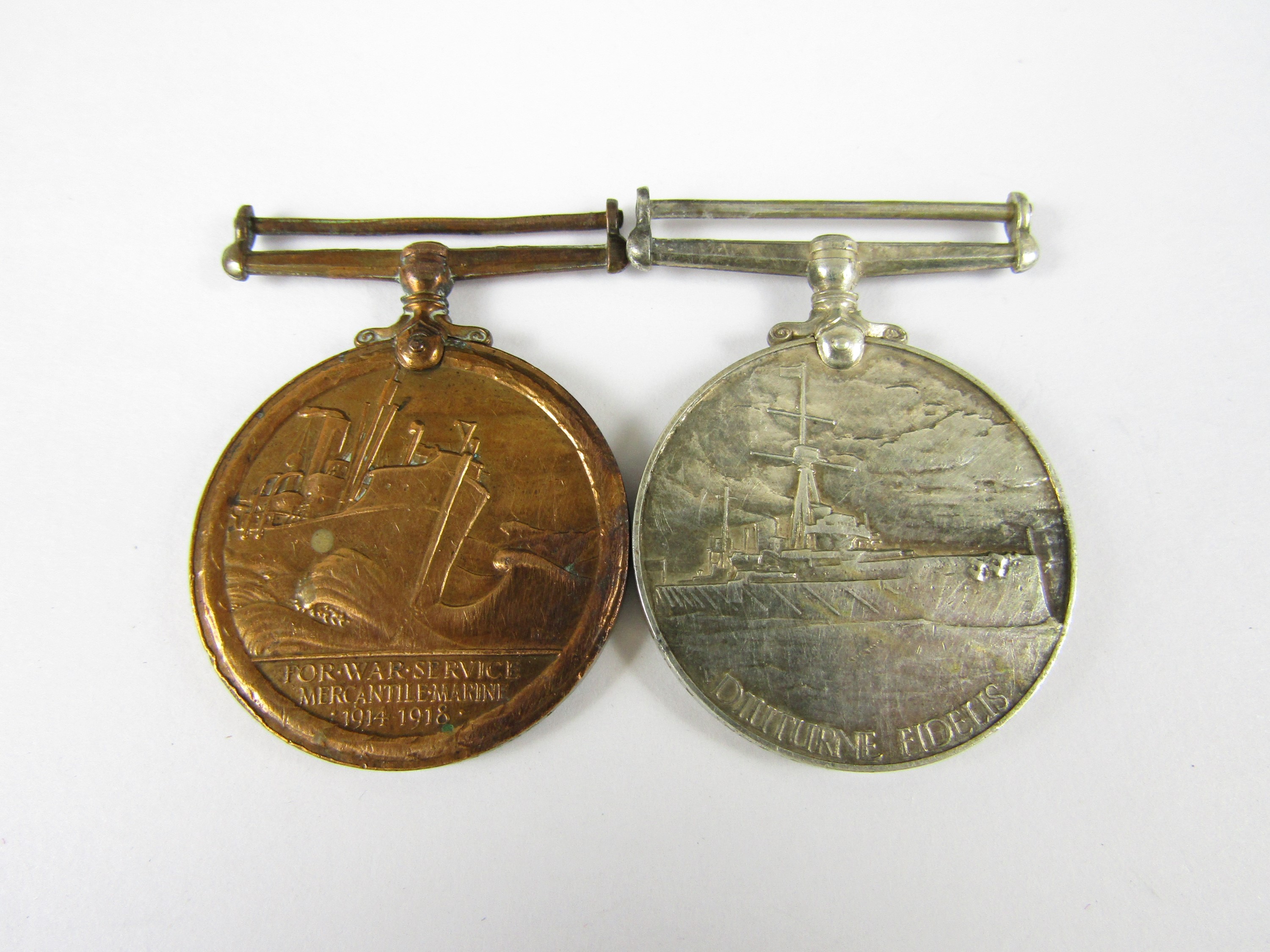 A George VI Naval Reserve Long Service Medal and Mercantile Marine Medal pair to 5883 D Thomas F - Image 2 of 3