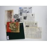 Sundry vintage ephemera including miniature newspapers and an 1892 A J White Ltd almanac