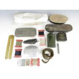 A quantity of largely Second World War British military personal, washing and shaving kit etc