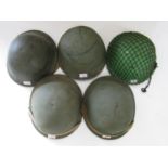Five British Mk 4 helmets