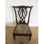 An old reproduction Chippendale style child's chair