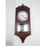 A Victorian carved mahogany wall clock (a/f)