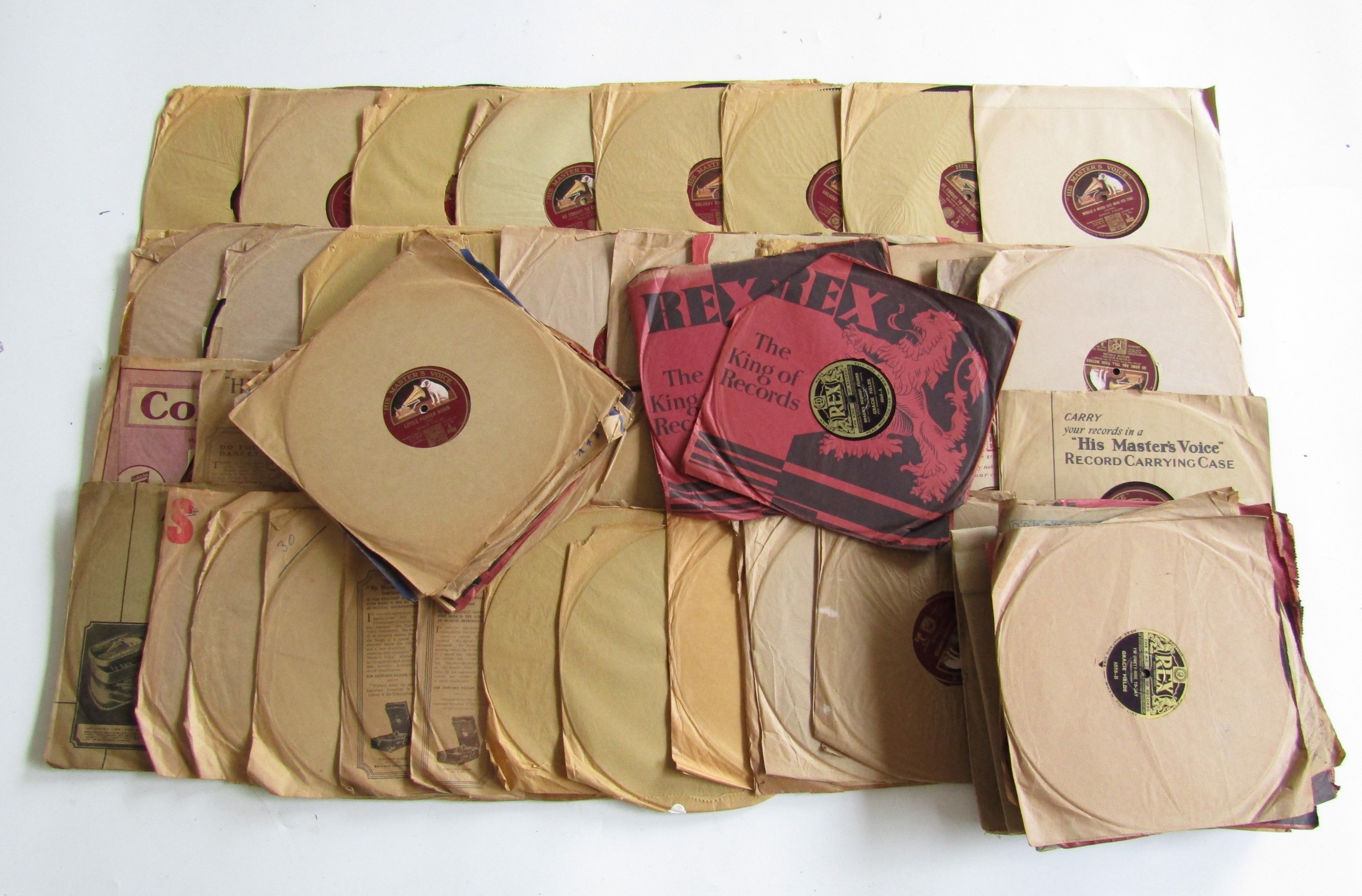 A large collection of period Gracie Fields gramophone records