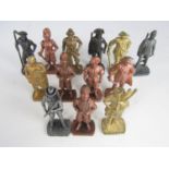 A quantity of miniature cast metal military figures