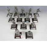 A quantity of pewter military figures