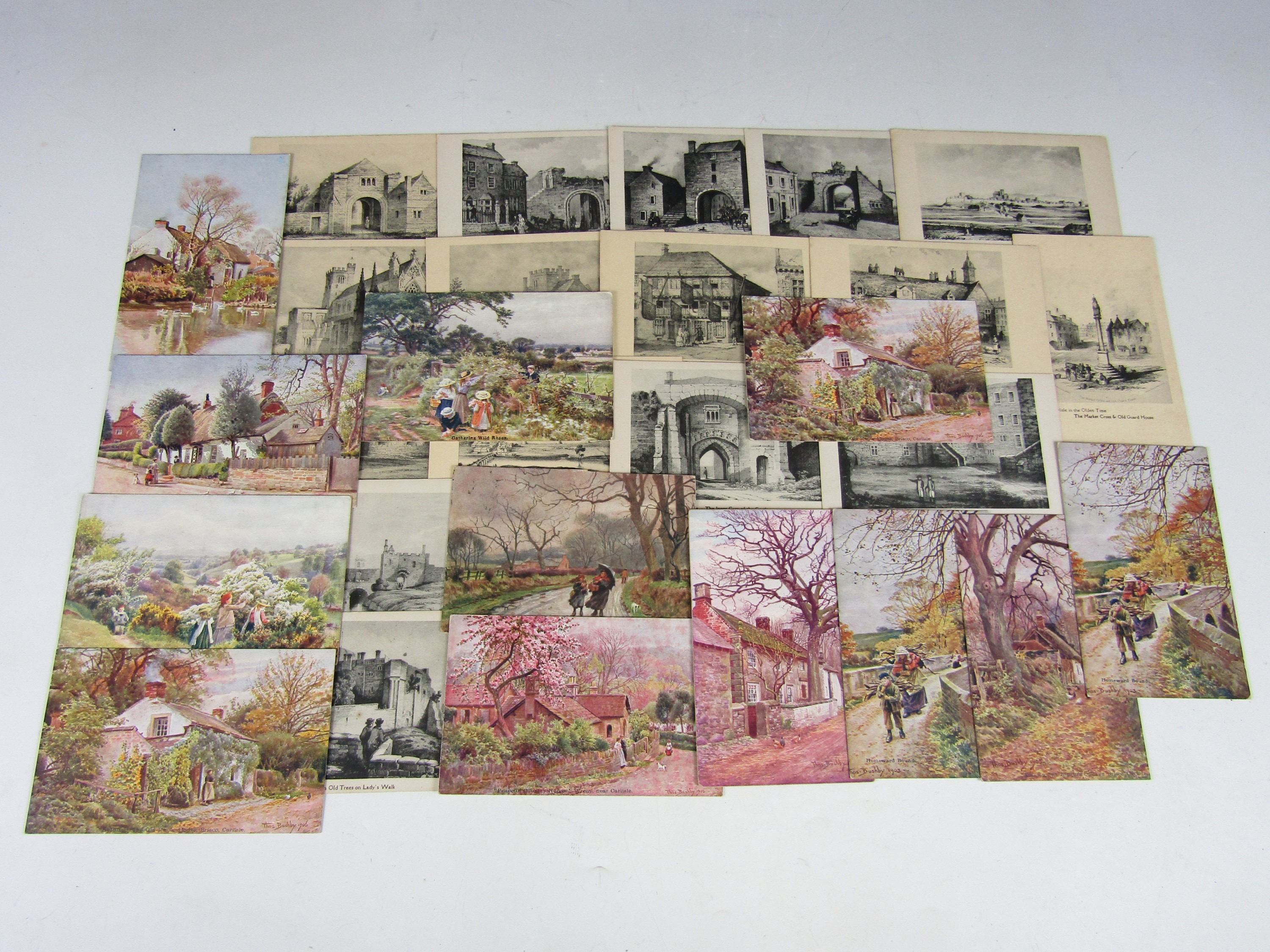 A selection of Thomas Bushby and Nutter postcards of Carlisle and Cumbria