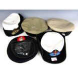 Four various items of Naval headdress