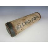 A 1942 dated ammunition carrying tube