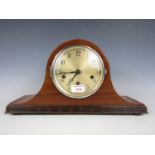 A Napoleon hat mantel clock