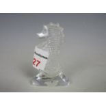 A Waterford crystal seahorse