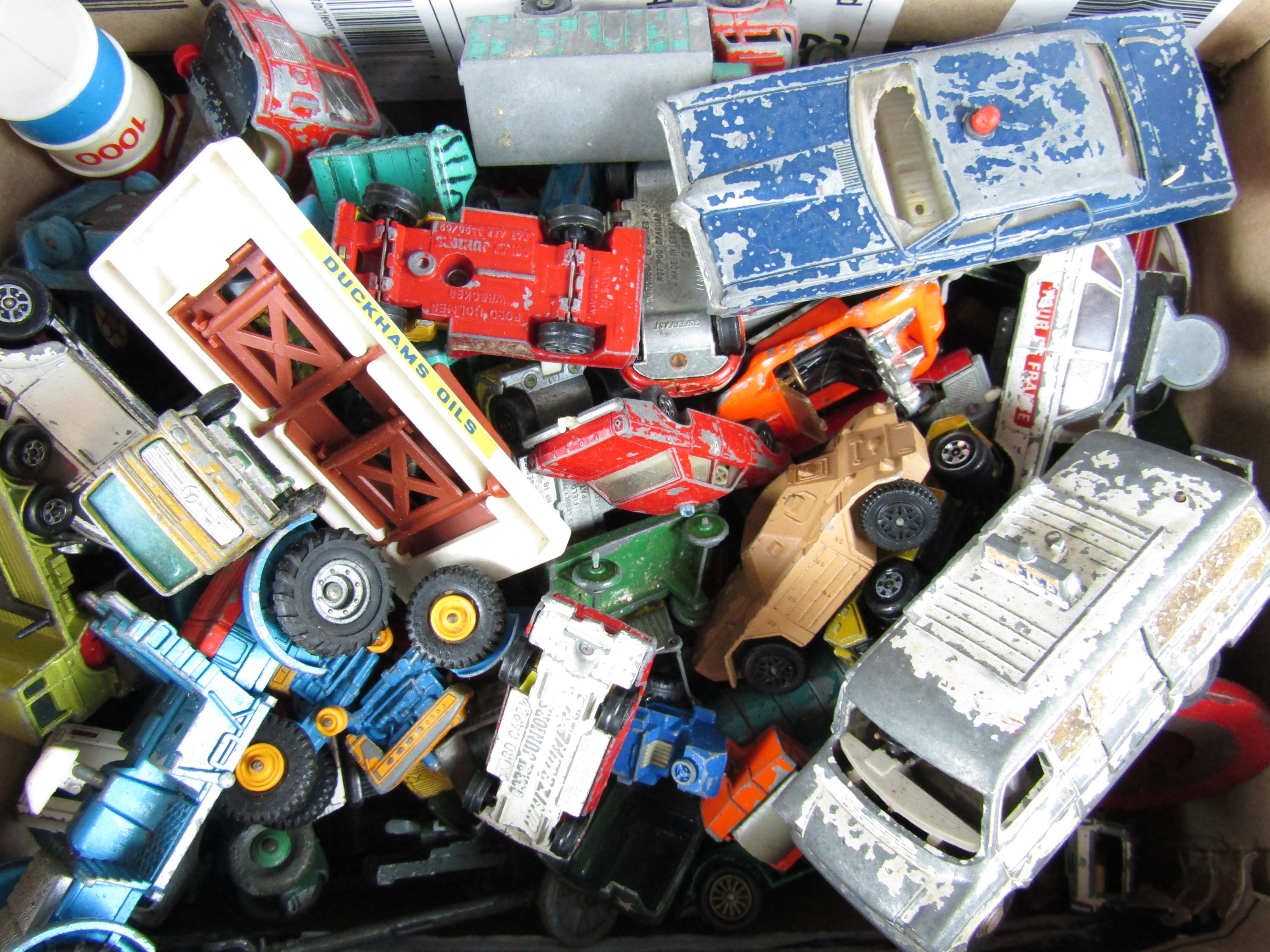 A quantity of die-cast automobiles including a car transporter, an ambulance etc - Image 2 of 2