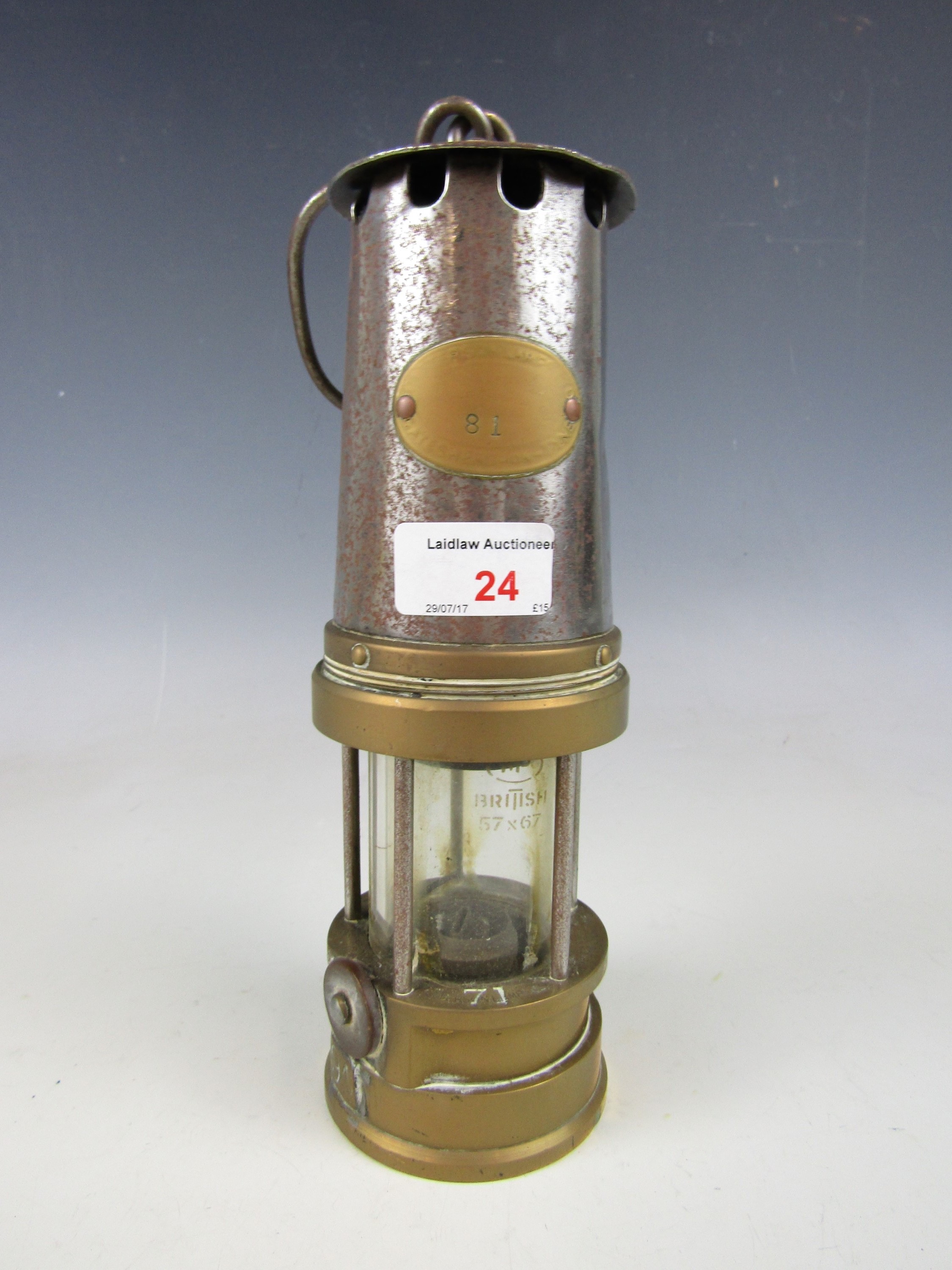 A Peterson type A1 miner's lamp