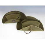 Two post-War military bush hats