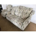 A two seater sofa and chair, ex Chapman's
