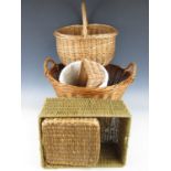 A large wicker basket and others