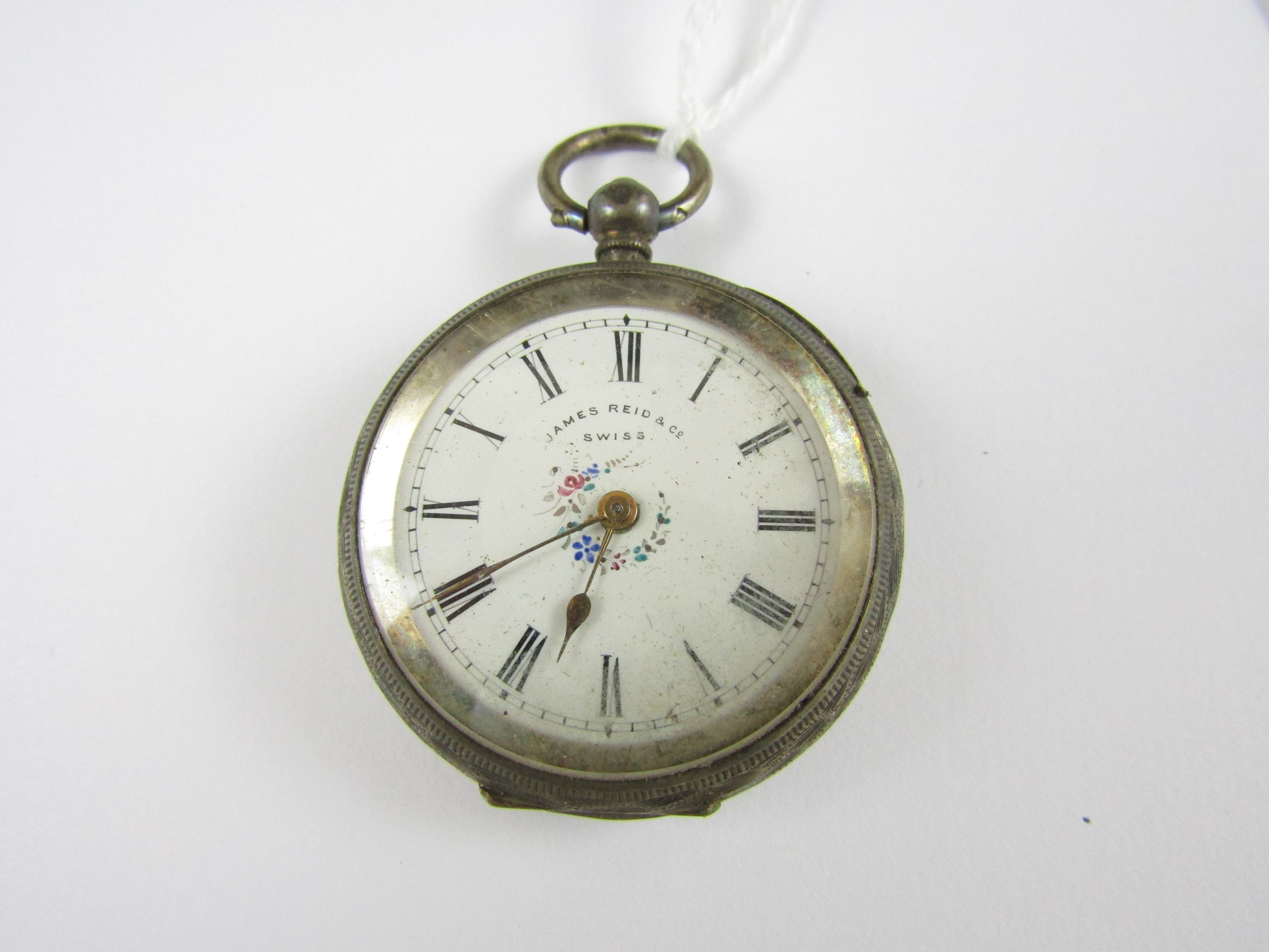 A Victorian lady's silver fob watch