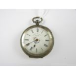A Victorian lady's silver fob watch