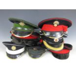 A large quantity of post-War British Army dress forage caps