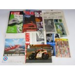 A varied quantity of vintage sporting, automotive and military ephemera